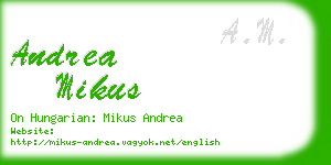 andrea mikus business card